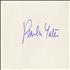 Paula Yates Autographed Sheet memorabilia UK YAPMMAU545766