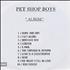 Pet Shop Boys Album CD-R acetate French PSBCRAL213927