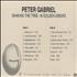 Peter Gabriel Shaking The Tree - 16 Golden Greats cassette album US GABCLSH454494