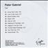 Peter Gabriel Us CD-R acetate UK GABCRUS212653