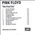 Pink Floyd The Final Cut CD-R acetate UK PINCRTH293268