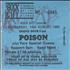 Poison Rock City concert ticket UK POITIRO345605