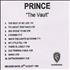 Prince The Vault CD-R acetate UK PRICRTH143444