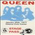 Queen Ottawa Civic Center tour pass Canadian QUETPOT357394