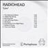Radiohead Live CD-R acetate UK R-HCRLI199708