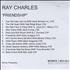 Ray Charles Friendship CD-R acetate UK RYHCRFR330906