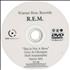 REM This Is Not A Show [Live At Olympia] promo DVD-R US REMDRTH488646