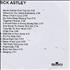 Rick Astley Rick Astley CD-R acetate UK ASTCRRI221774