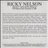 Ricky Nelson Greatest Hits / Ricky Nelson Songs 2-disc CD/DVD set US R-N2DGR469158