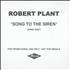 Robert Plant Song To The Siren CD-R acetate UK PLACRSO520956