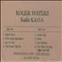 Roger Waters Radio K.A.O.S. cassette album US RWACLRA201056