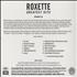 Roxette Greatest Hits CD-R acetate US ROXCRGR543298