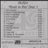 Rush Rush In Rio CD-R acetate US RUSCRRU275943