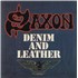 Saxon Denim And Leather + merch insert vinyl LP UK