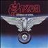 Saxon Wheels Of Steel + merchandise insert vinyl LP UK SAXLPWH801932