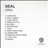 Seal Two Thousand & Three 2003 CD-R acetate UK SEACRTW256238
