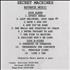 Secret Machines Secret Macines CD-R acetate US SEMCRSE474104