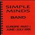 Simple Minds Real Live Tour 1991 Europe - Part 1 Itinerary UK SIMITRE552487