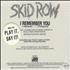 Skid Row (80s) I Remember You CD single US SROC5IR65025