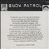 Snow Patrol Spitting Games CD-R acetate US OWPCRSP398780