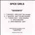 Spice Girls Goodbye - The Radio Edits CD-R acetate US PICCRGO369768