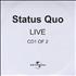 Status Quo Live CD-R acetate UK QUOCRLI316545