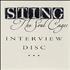 Sting The Soul Cages Interview Disc CD album Canadian STICDTH69671