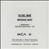 Sublime Wrong Way CD single US S/BC5WR412488