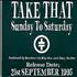 Take That Sunday To Saturday - Promo CD single Japanese TAKC5SU81329