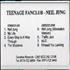 Teenage Fanclub Neil Jung cassette single UK TFCCSNE289500