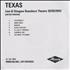 Texas Live At Glasgow Ramshorn Theatre 30/09/2003 CD-R acetate UK TEXCRLI484882