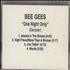 The Bee Gees One Night Only - Sampler cassette album US BGECLON284064