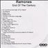 The Ramones End Of The Century CD-R acetate UK RAMCREN223353