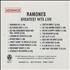 The Ramones Greatest Hits Live CD album US RAMCDGR85678
