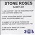 The Stone Roses Sampler CD-R acetate UK STOCRSA179913