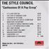 The Style Council Confessions Of A Pop Group CD-R acetate UK STYCRCO162966