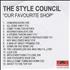 The Style Council Our Favourite Shop CD-R acetate UK STYCROU162963