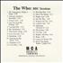 The Who BBC Sessions CD-R acetate US WHOCRBB431761