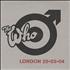 The Who Live - London 25-03-04 2-CD album set US WHO2CLI315077