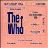 The Who New Bingley Hall concert ticket UK WHOTINE297569