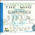 The Who Quadrophenia concert ticket UK WHOTIQU416473