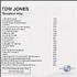Tom Jones Greatest Hits CD-R acetate UK TJOCRGR236446