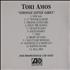 Tori Amos Strange Little Girls CD-R acetate US TORCRST358698