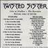Twisted Sister Live At Wacken - The Reunion 2-disc CD/DVD set US TWS2DLI334181