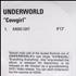 Underworld Cowgirl CD-R acetate UK UDWCRCO164107