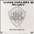 Van Halen Singles CD-R acetate US VNHCRSI128202