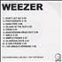 Weezer The Green Album - 11 track CD-R acetate UK WEECRTH190598