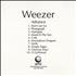 Weezer The Green Album CD-R acetate US WEECRTH187818