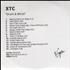 XTC Drums & Wires CD-R acetate UK XTCCRDR204976