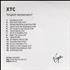 XTC English Settlement CD-R acetate UK XTCCREN204973